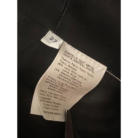 MARINA RINALDI Women's 27 US 18W WOOL CASHMERE Long Coat Jacket Dark Gray Trench - Picture 8 of 11